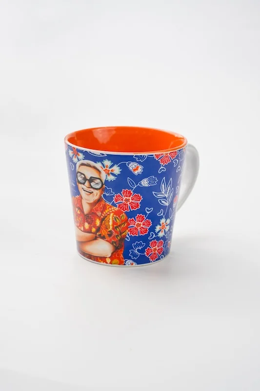 Cafe Chef Wan | CWGR Mug Floral Blue